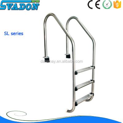 China Guangzhou Stainless Steel Factory Supply SL Series 304 Stainless Steel Swimming Pool Step Ladder With Handrail for sale