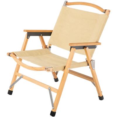 China Fishing Outdoor Solid Wood Folding Chair Nature Rise Chair Relax Portable Foldable Camping Chairs Picnic Garden BBQ Party Furniture for sale