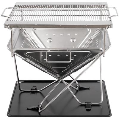 China No Deformation Outdoor Charcoal Collapsible BBQ Grill Portable Stainless Steel Teppanyaki Camping BBQ Grill for sale