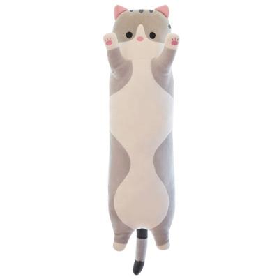 China 2023 New Design Plush Toy Long Lovely Long Cat Body Bedtime Long Pillow Plush Cat Stuffed Toys Soft Plush Cat for sale