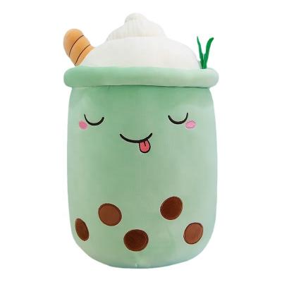 China Hot selling high quality high quality boba milk teacup plush toys plush milk teacup stuffed toys customized boba bubble tea plush pillow for sale