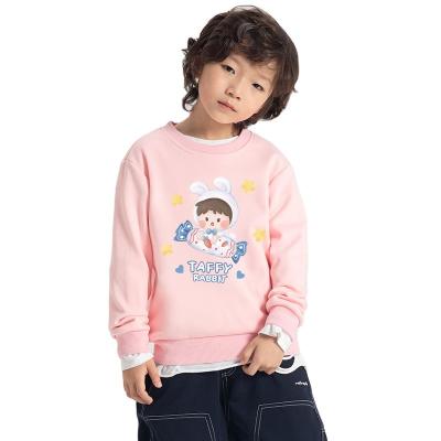 China 2021 new arrival casual child's autumn suit sweater mid and small children's clothing pure cotton round neck leisure two-piece suit for sale