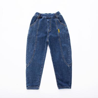 China Children's wear boys' jeans breathable middle and solid color big boys' Europe and America style autumn children's jeans 2021 leggings for sale