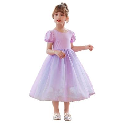 China High Quality Breathable Princess Dress Short Sleeve Girls Girls Dress Birthday Wedding Party Dress for sale