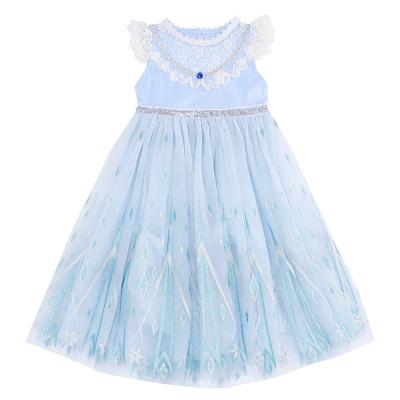 China 2021 New Design Breathable Girls Dress Princess Style Retro Sleeveless Summer Dress European Series Girls for sale