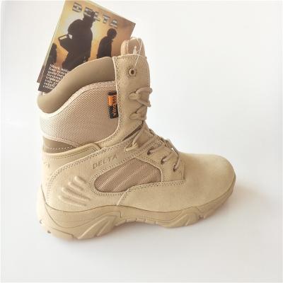 China Waterproof Anti-Static Wear-Resistant Zipper Cowhide Quick Combat Desert Tactical Army Leather Damping Military Boots for sale