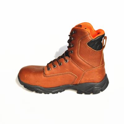 China Steel Toe High quality genuine leather safty boots work boots safety boots with rubber outsole for sale