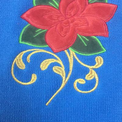 China 2021 Viable New Arrival 3D Computer Embroidery Iron On Embroidery Patches 3D Rose Flower Applique Embroidery for sale