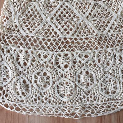 China 2021 viable new arrival 3D lace border embroidery lace jacquard yarn embroidery cavity for sale