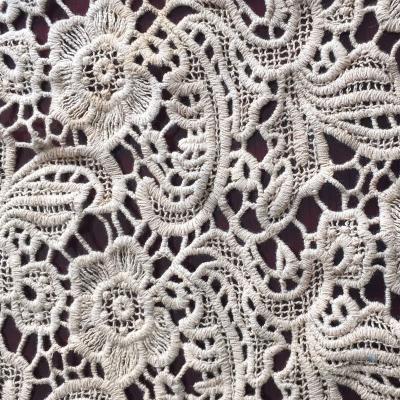 China Viable 3D Embroidered Applique New Arrival Guipure Lace Fabric Embroidery Jacquard Fabric Embroidery for sale