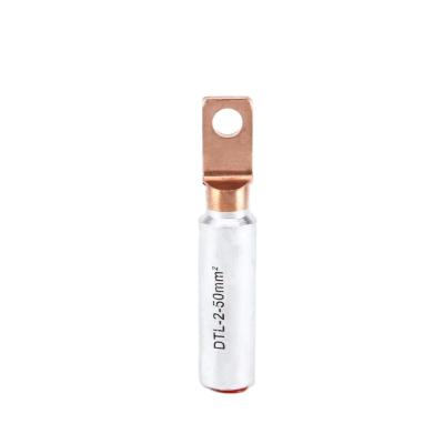 China Plug ENVI DTL-2-50mm2 Square Copper Aluminum Bimetal Cable Lug Copper Crimp Connector and Aluminum Lug End Solder for sale