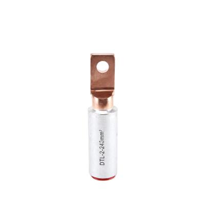 China Plug in ENVI DTL-2-240mm2 square copper aluminum bimetal cable lug copper crimp connector and aluminum lug end solder for sale