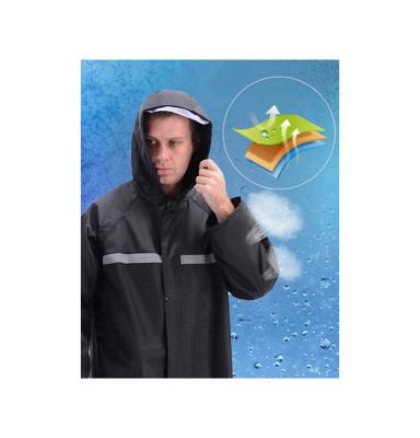 China Custom Lightweight Oxford Double-Layer Access Control Modern Zipper One-Layer Waterproof Men's Rain Coat Raincoat for sale