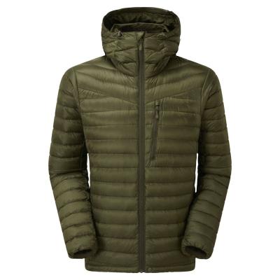 China QUICK DRY custom design lightweight hooded down jacket with recycled nylon outer for sale