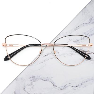 China Designer Computer Glasses For Women Eyewear Retro High Quality Optical Eyeglasses New Brand Metal Cat Eye Women Cat Eye Glasses for sale