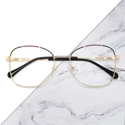 China Luxury High Quality Metal Round Cat Eye Women Gaming Glasses Frame Computer Glasses Ladies Spectacle Eyewear Brand Wholesale for sale