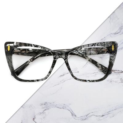 China Optical Frames For Myopia Vintage Acetate Women's Glasses With Retro Cat Eye Eyewear High Quality Prescription Optical Glasses Wholesale for sale