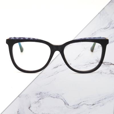 China Fashionable Unusual Square Decorative Glass Women Ladies Eyeglass Frame For Designer Brand Optical Frame Female Prescription Eyewear For Myopia Reading for sale