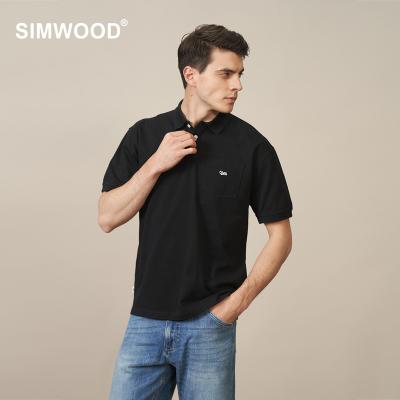 China 100% comfortable business of oversized cotton from Polo Shirts New 250g Simwood of 2022 men with quick drying of summer completes the soft shirts of men from Brand Brand by wholesale for sale