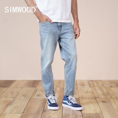 China 2022 SIMWOOD New Spring Summer Comfy Comfortable Tapered Jeans Men Loose Straight Denim Ankle-Length Pants Plus Size Brand Clothing for sale