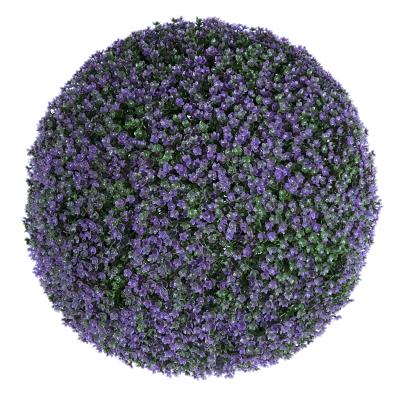 China Anti-Corrosion PVC Coated Artificial UV Coated Outdoor Garden Green Grass Plant Leaf Artificial Easily Assembled Ball for sale