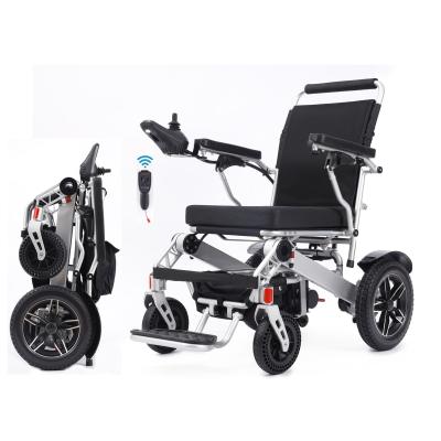 China New Design Aluminum Alloy Wheelchair Power Remote Control Folding Electric Lightweight Wheelchair for sale