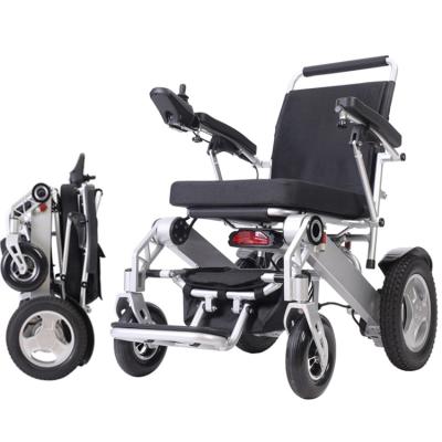 China Premium Aluminum Alloy Electric Wheelchair Power Lightweight Foldable Folding Wheelchair For Disabilities for sale