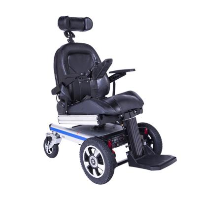 China Aluminum Alloy Wheel Leisure Aluminum Lightweight Electric Offroad Wheelchair Power Reclining Wheelchair for sale