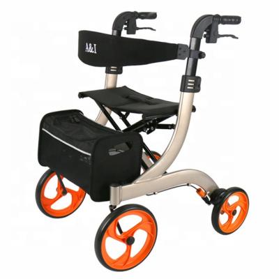 China Buying Aluminum Rollator Luxury Drive Style European Rollator With Seat for sale