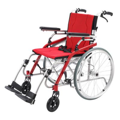 China Hot Price Magnesium Alloy Cheap Manual Wheelchair Magnesium Lightweight Foldable Wheelchair For Adult for sale