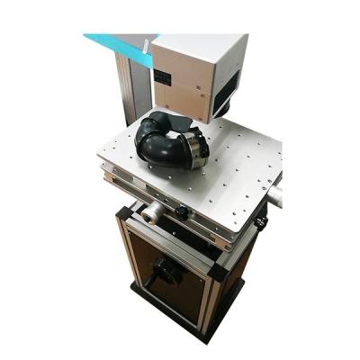 China Laser marking mobile portable workbench to drive 20W/30W fiber laser machine line marking laser printer for sale