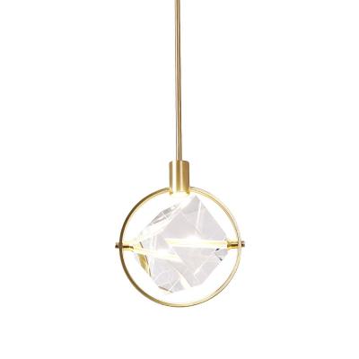 China Hotel Poland Nordic New Design Luxury Style Dining Crystal LED Marble Pendant Light Villa Lamps For Cafe Bar Room Chandelier for sale