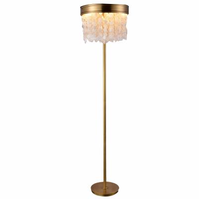 China 2021 Modern Fashion Living Room Floor Lamps Copper Designer Creative Stand Lights Torchiere Crystal Vintage Modern Luxury Lighting for sale