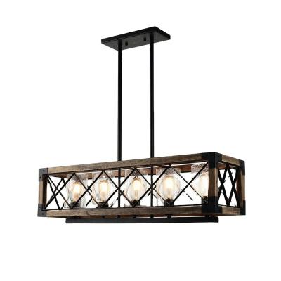 China Industrial Rustic Vintage Farmhouse Vintage Chandelier Metal Pendant Lamp Hanging Light Fixtures Oil Rubbed Bronze Finish Design for sale