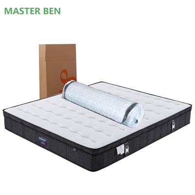 China Massage Furniture Bed High Quality Fabric Natural Latex Gel Memory Foam Bed Frame Roll Up In A Box for sale