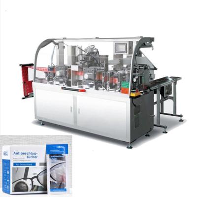 China Automatic Wet Tissue Making Machine , glasses lens antifog wet tissue making machine for sale