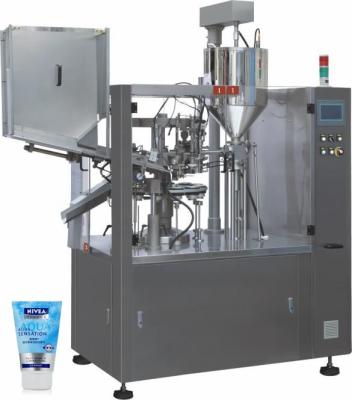 China Cosmetic Paste Cream Plastic Glue Aluminum Soft Small Tube Tail High Speed Piston Filling And Sealing Packing Machine for sale