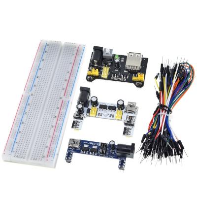 China 3.3V/5V MB102 breadboard power module+MB-102 830 point prototype bread board +65 MB102 jumper wires for sale