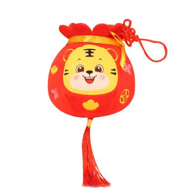 China Factory wholesale cute animal doll year of the lucky tiger plush stuffed toy bags for children bedtime toys spring festival for sale