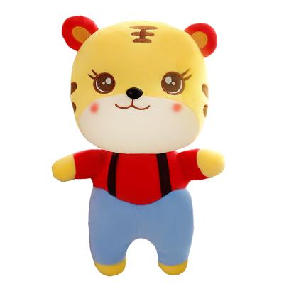 China Wholesale Cute Animal Doll Factory Year Of The Tiger Stuffed Plush Doll Backpack Wearing Pants For Kids Bedtime Toys for sale