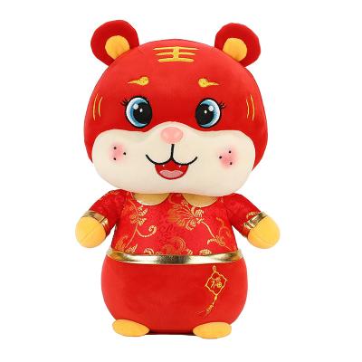 China Wholesale Cute Animal Doll Factory Year Of The Tiger Tiger Plush Doll In Chinese Tang Suit For Children Bedtime Toys for sale