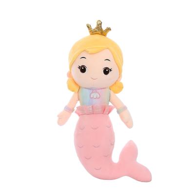 China Custom Creative Cute Princess Doll Pillow Plush Mermaid Plush Stuffed Toy For Children Gift for sale