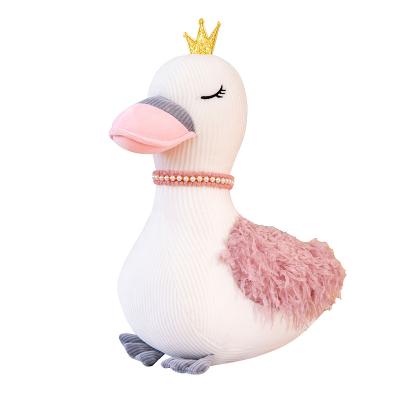 China Plush finely processed imperial crown goose cygnus plush toys for sale