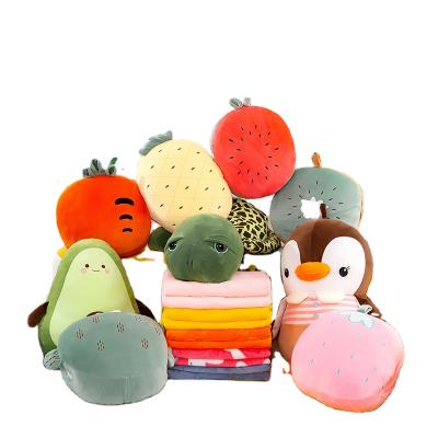 China Various Fun Cute Cute Plush Pillow Cover Like Avocado Carrot Strawberry for sale