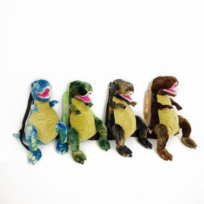 China Wholesale New Cartoon Bag Plush Dinosaur Stuffed Toys Simulation Dinosaur Doll Kids Backpack for sale