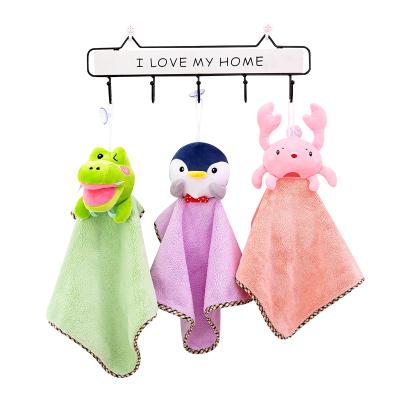 China Plush Microfiber Baby Kids Plush Towels Plush Hand And Face Towel Dry 100% Cotton for sale