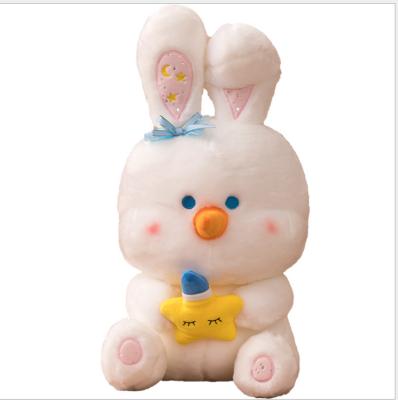 China Wholesale Children's Day Gift Doll Rabbit Snowman Plush Toy Creative Cute Stuffed Toy Rabbit Cuddle Doll White Children Pillow for sale