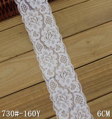 China OEM Scallop 6cm Swiss Women Underwear Stretch Swiss Ribbon Flower Bridal Lace Trim for sale