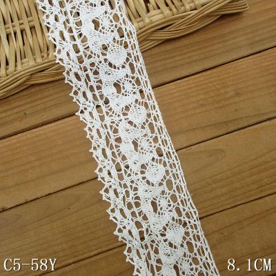 China Viable White Victorian 8cm Wide Cluny Cotton Lace Garments Sewing Loom for sale