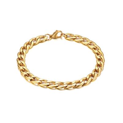 China FASHIONABLE Korea Style Bracelet Jewelry Stainless Steel Figaro Chain Gold Plated Bracelet for sale